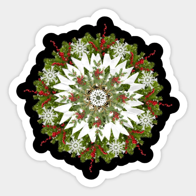 Paper snowflake mandala Sticker by burenkaUA